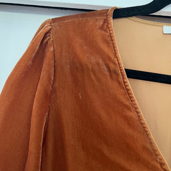 Madewell Velvet Button Down Ruffle Sleeve Blouse Size 6 - Picture 5 of 7